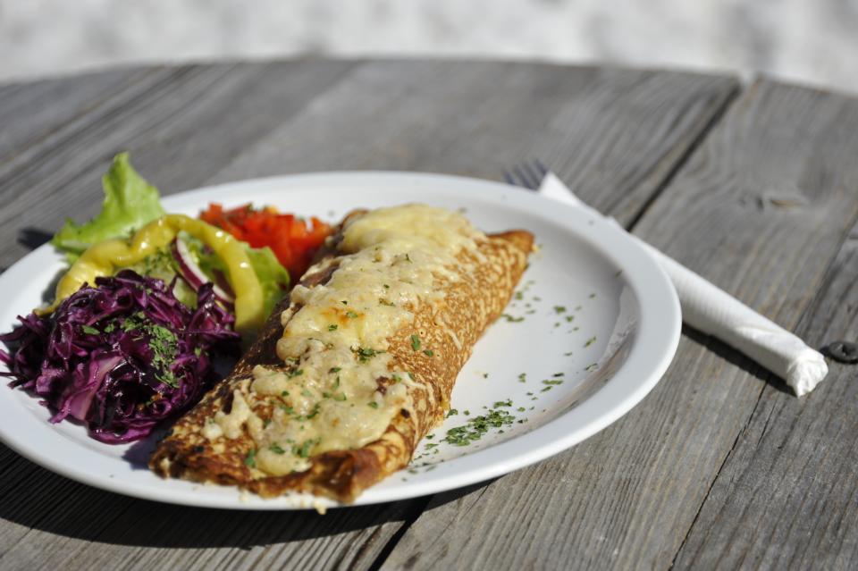 Herzhaftes Essen direkt an der Skipiste